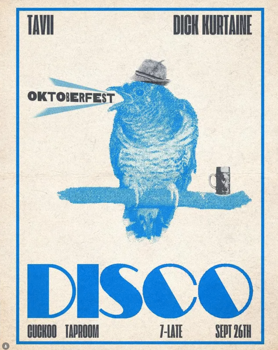 Oktoberfest event poster at Cuckoo Taproom