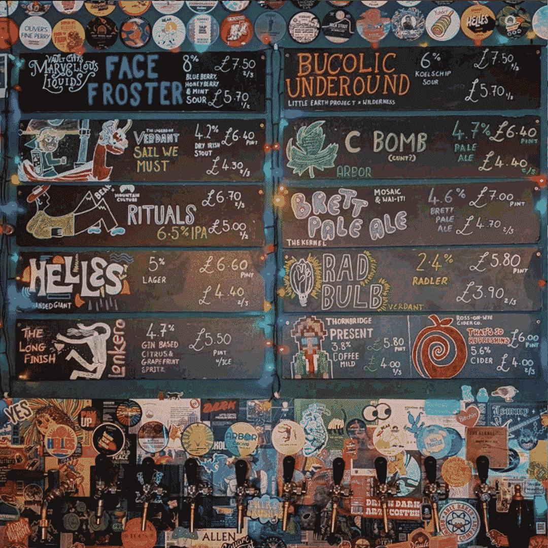 Drinks and atmosphere at Cuckoo Taproom